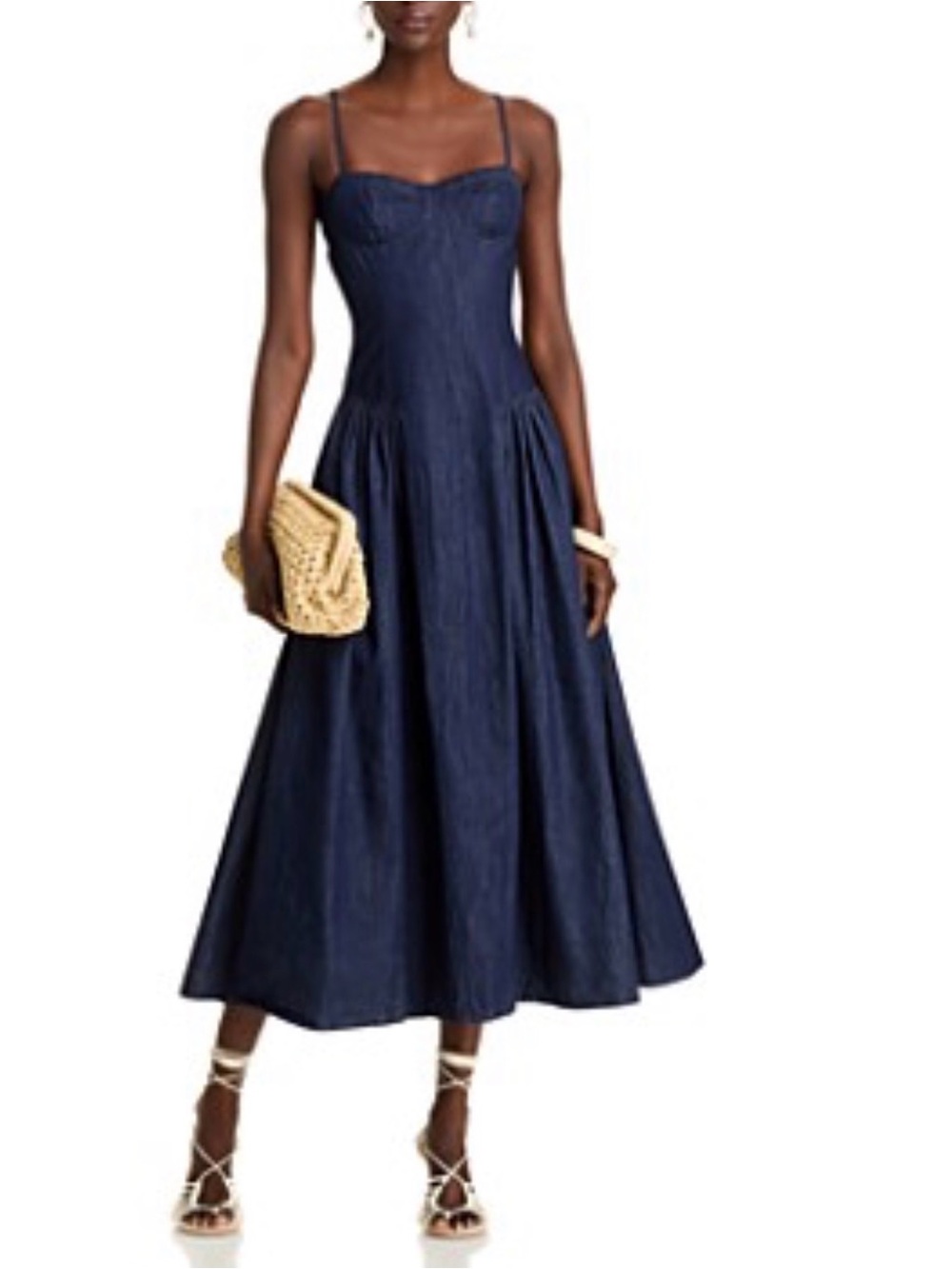 NWT Aqua Black Maxi Dress with Spaghetti Straps